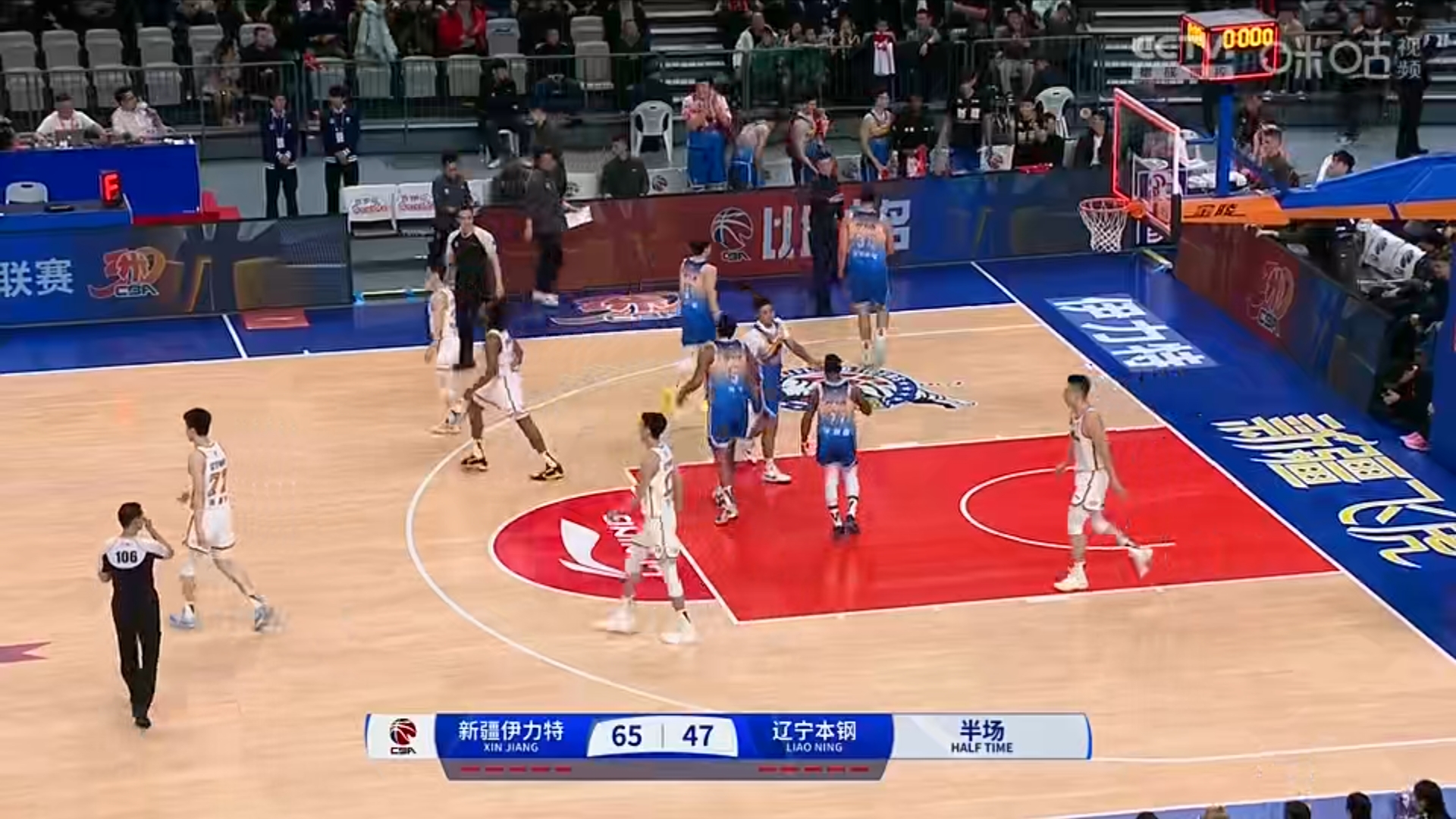 辽宁男篮攻防威猛，华南队全面溃败