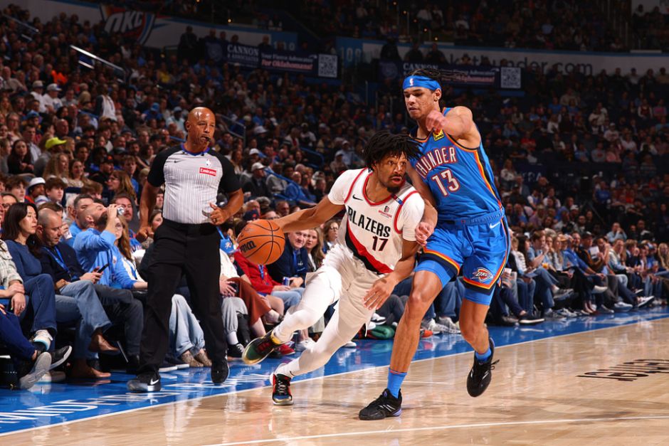 NBA季后赛开拓者再胜雷霆，继续领先系列赛